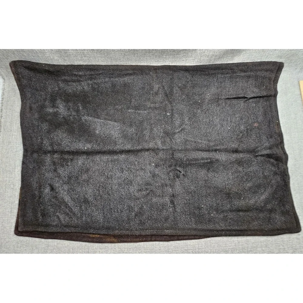 VINTAGE Chase Blanket 43x29 Horse Hair Heavy Rustic Primitive Camp Throw Buggy